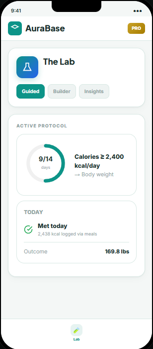 AuraBase AI meal planning and grocery list builder